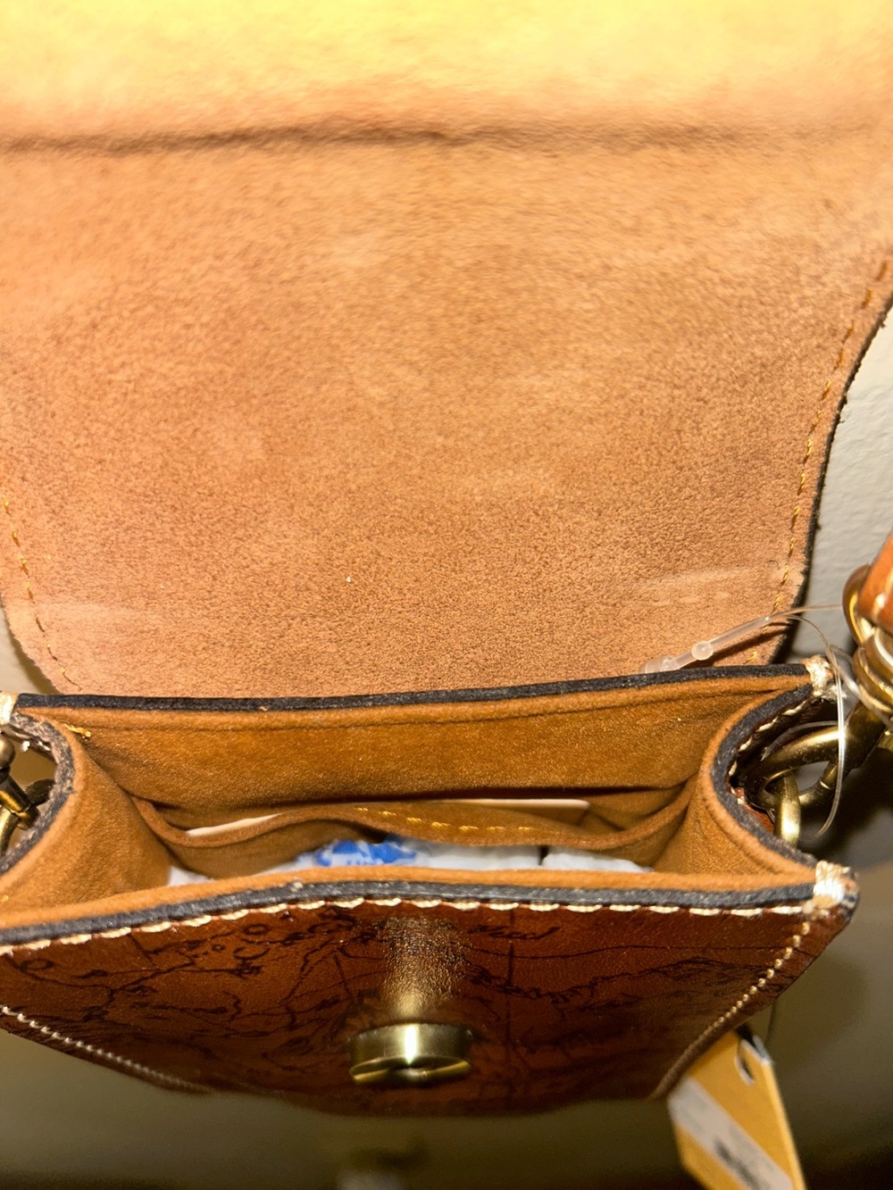 Patricia Nash Signature Map Rivalta Riot Rust Small Crossbody - Picture 7 of 12